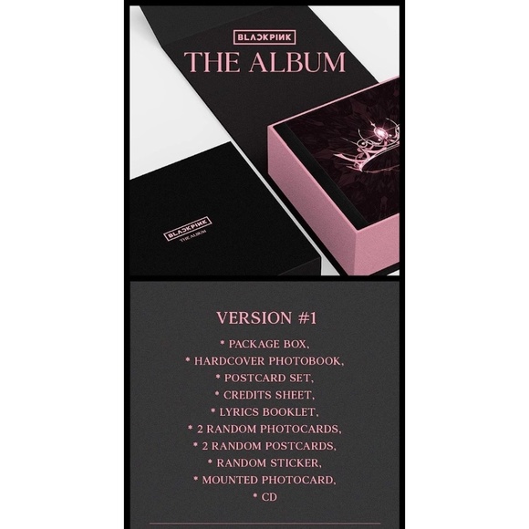 BlackPink 'The Album' CD Box Set Version #1 Matte Black Ltd Exclusive K-POP NEW - Picture 7 of 7